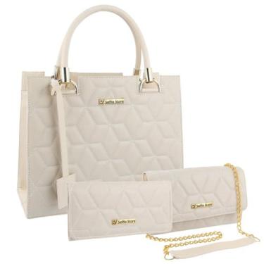 Imagem de Kit 3 Bolsas Femininas Bordada Paris, Bolsa Castelo, Bolsa Balada, Car