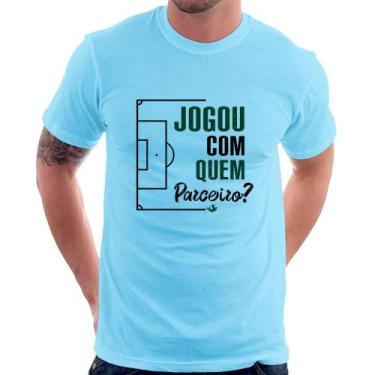 Imagem de Camiseta Jogou com quem parceiro - Foca na Moda, Azul bebê, G
