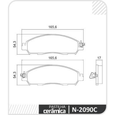 Imagem de Pastilha de Freio Dianteiro Nissan Frontier 2017 a 2024 - COBREQ