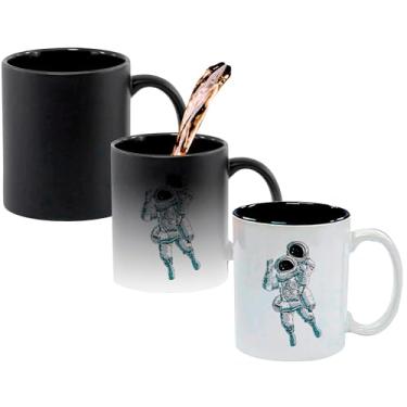 Imagem de Caneca Mágica Porcelana Interna Preta Astronauta JIU JITSU Lutando
