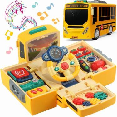 Imagem de Brinquedo Ônibus com Som e Luz Montessori Educação Musical - Bruartt