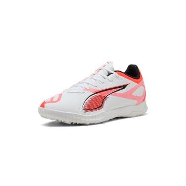 Imagem de PUMA Chuteira masculina Ultra Play Turf Trainer Preto-Branco, 13, Puma Branco-puma preto vermelho brilhante, 44
