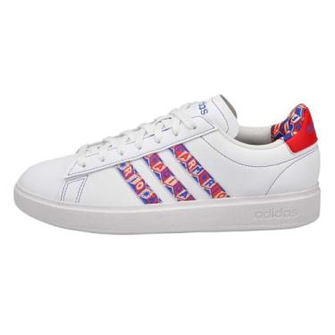Imagem de adidas Tênis feminino Grand Court 2.0, Branco/vermelho elétrico/branco, 37