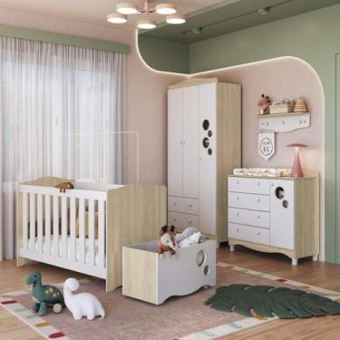Imagem de Quarto Infantil Completo 5 peças Linha Encanto Completa Móveis, Carval