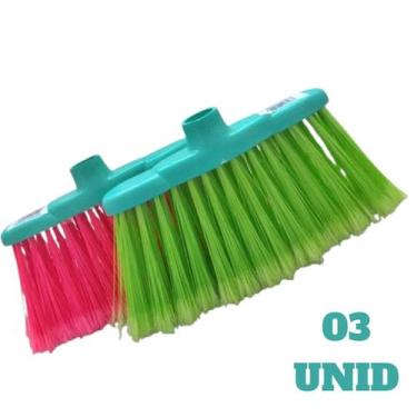 Imagem de Vassoura FLORASLIM Multiuso Nylon Resistente 03 UNID