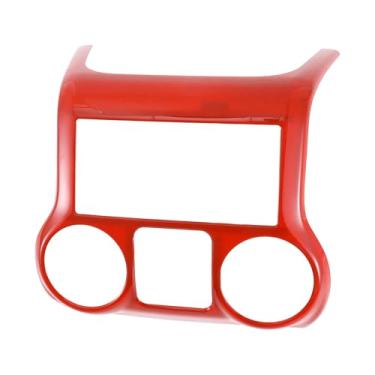 Imagem de REPAIROCK 1 peça de painel de painel de painel de painel de painel de painel de acabamento para Jeep Wrangler JK JKU 2011-2017 guarnições de tampa de ventilação de painel ABS vermelho