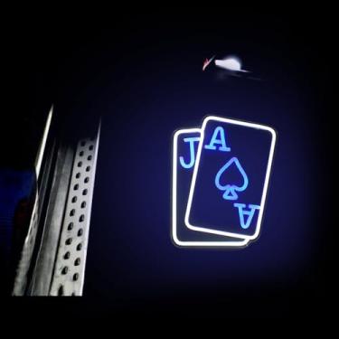 Imagem de Projetor com logotipo de luz de porta de carro, sem fio, 2 peças, ajuste universal para a maioria dos carros/caminhões/SUVs