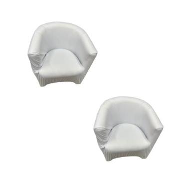 Imagem de Kit Com 2 Capas Poltrona Ferradura - TATY CAPAS E CONFECÇÕES, Branca