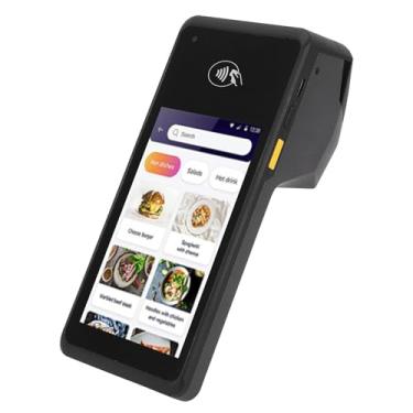 Imagem de Impressora térmica de recibos de 58 mm, impressora POS USB Bluetooth com tela sensível ao toque de 5”, impressora térmica portátil 4G WiFi 1D 2D QR NFC para pequenas empresas