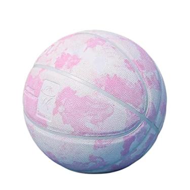 Imagem de Sporting Goods Bola de basquete para adultos, basquete profissional ao ar livre interno tamanho oficial 7 feita para ambientes internos e externos (rosa)