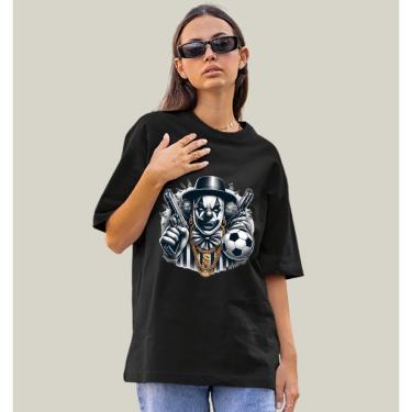 Imagem de Camiseta Oversized Feminina Preta Algodão Prime WSS Clown Of Chaos-Feminino