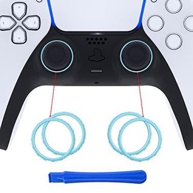 Imagem de eXtremeRate Acessórios de substituição Heaven Blue para controle PS5, anéis de destaque para controle PlayStation 5 – controle não incluído