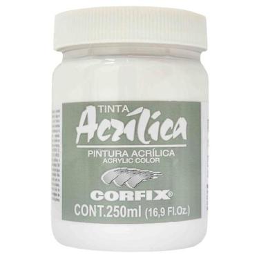 Imagem de Tinta Acrílica Pintura Tela Branco Titânio 250ml Corfix, 102 - BRANCO 
