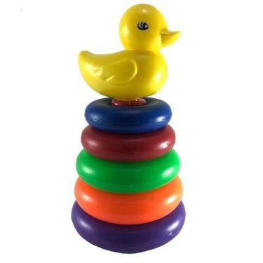 Imagem de Brinquedo Meu Amigo Patinho Infântil Jogo De Argolas - PICA PAU