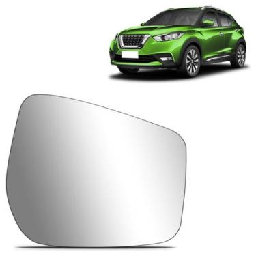 Imagem de Lente retrovisor nissan kicks  2017 2018 201 novo - METAGAL, Direito