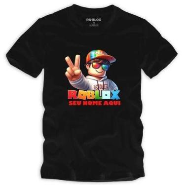 Imagem de Camiseta Roblox personalize seu nome Adulto e Infantil menina e menino