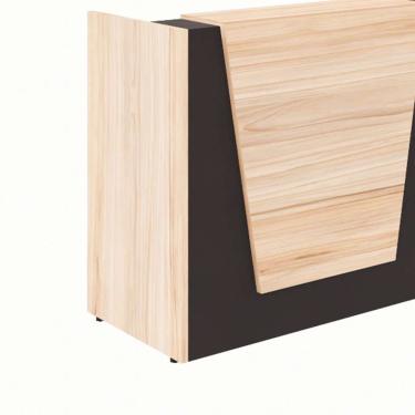 Imagem de Balcão de Atendimento Recepção Calvi e Preto 120 cm