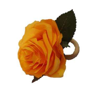 Imagem de Porta-Guardanapo tipo Rosa com Argola Cor:Rosa Amarela