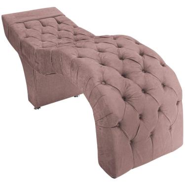 Imagem de Maca Estética Facial Capitonê Cílios Salão P02 Linho - Amarena Móveis Cor Rosê