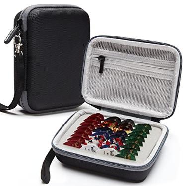 Imagem de Estojo de suporte para palheta de guitarra compatível com para-lama, ChromaCast, D'Addario, JIM Dunlop, Bolopick, Instrumentos Musicais UNLP, Bolsa de armazenamento Haneye para todos os tamanhos (apenas a base)