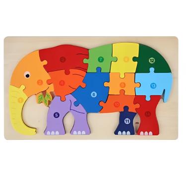 Imagem de Quebra-Cabeça De Madeira 3d Infantil Educativo Lúdico