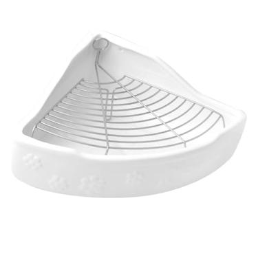 Imagem de Bothyi Caixa de ninhada de Potty em forma de petão de pet hapmo removível anti -canto de canto de para a cobaia porquinho hamster furão, Branco