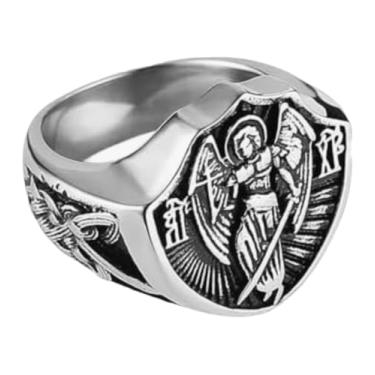 Imagem de Anel Escudo Arcanjo Miguel Aço Inox (16)