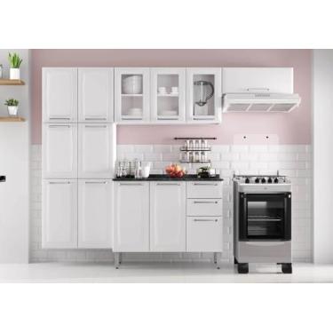 Imagem de Cozinha Completa Branca em Aço 4 Peças Luce com 3 Vidros