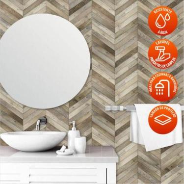 Imagem de Revestimento de Azulejo Madeira Gutti 300 - Inove Papéis de Parede