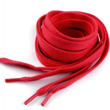 Imagem de 1 par de Cadarço Atacador Chato De Poliéster 1,40 Vermelho - Home Good
