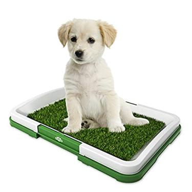 Imagem de Tapete de banheiro de grama artificial para filhotes e pequenos animais de estimação - Treinador portátil para uso interno e externo por Petmaker - Puppy Essentials, 47 x 33 cm
