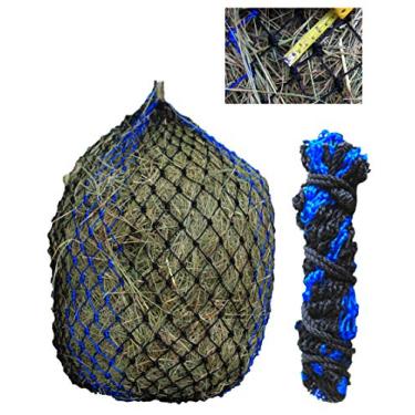 Imagem de T TEKE Redes de feno para alimentador lento de luxo, orifícios de alimentação de 3,5 cm, sacos de feno para cavalos e cabras