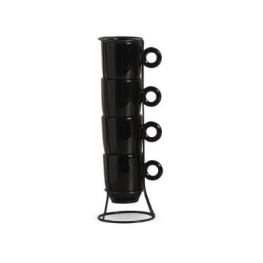 Imagem de Conjunto Caneca Bojuda Colors com Suporte 230ml - Cerâmica Regina, Pre