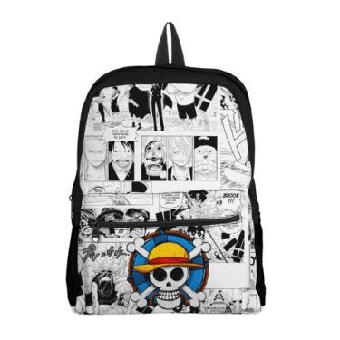 Imagem de Kit Escolar Infantil Mochila com Bolso e Estojo Estampa Piratas Chapéu