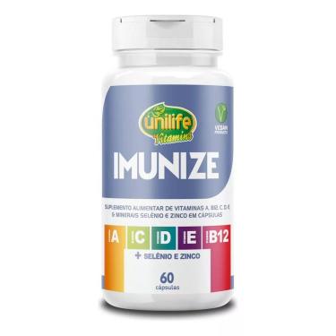 Imagem de Imunize Multivitamínico A C D E e B12 600mg 60caps - Unilife