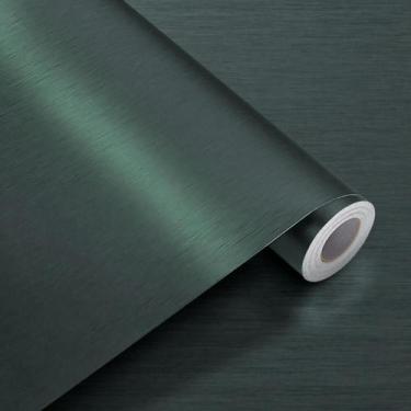 Imagem de Adesivo Vinil Aço Verde Escovado Envelopamento Geladeira 200x60cm - Op