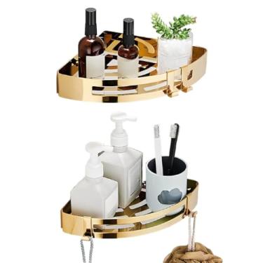 Imagem de Kit 2 Suporte Porta Shampoo E Sabonete Para Banheiro De Canto (Dourado)