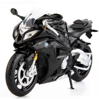 Imagem de MSZ METAL SPEED ZONE Msz 1/12 compatível com brinquedo de motocicleta bmw s1000, modelo de motocicleta coletor com suporte de exibição, motocicletas de brinquedo para meninos de 3 a 9 anos p