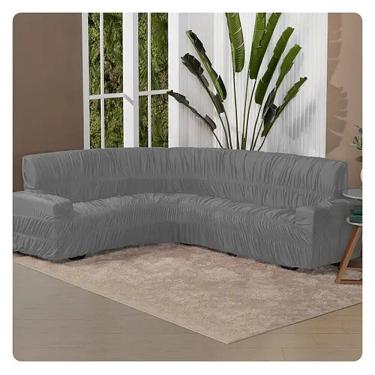 Imagem de Capa para Sofá de Canto 5 Lugares Malha Elastica