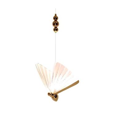 Imagem de Luminária Pendente Led Borboleta Gold Bivolt Moderno 3000k Cor Dourado 110v/220v