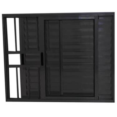 Imagem de Veneziana Com Grade 3 Folhas L25 - Prover Esquadrias, 120x200, Branco