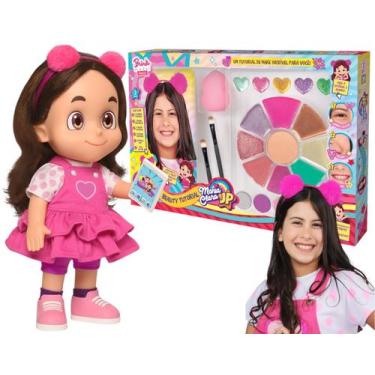 Imagem de Kit Boneca Maria Clara JP Com Som + Paleta Maquiagem Infantil - Baby B