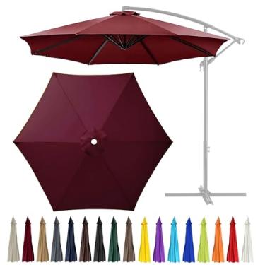 Imagem de GLDDFDG Dossel de substituição para guarda-chuva de pátio de 2,5 m, 6 costelas (apenas dossel), proteção UV de substituição de dossel à prova d'água para uso ao ar livre mesa mercado quintal