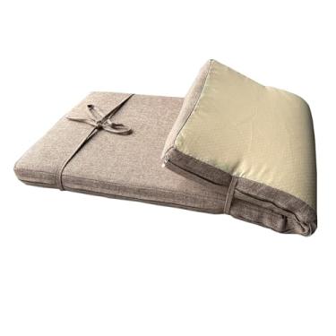 Imagem de Saula Amortecedores de banco de piano de 101 x 30 cm para móveis internos com laços, antiderrapante, cozinha, sala de jantar, almofada de assento para armazenamento de sapatos, almofada de sofá de