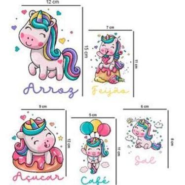 Imagem de Cartela C/05 Unid De Adesivos Para Potes - Temas - Lojinha Da Luc Ades