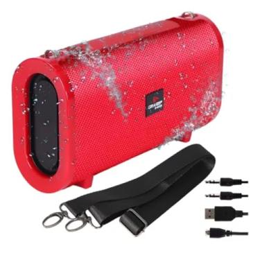 Imagem de Caixa De Som Grande Bluetooth Potente Portátil Celular Tws (vermelho)
