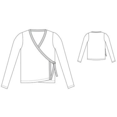 Imagem de Molde blusa transpassada tamanho PP ao EXG by Maísa Rasche - EDITORA C