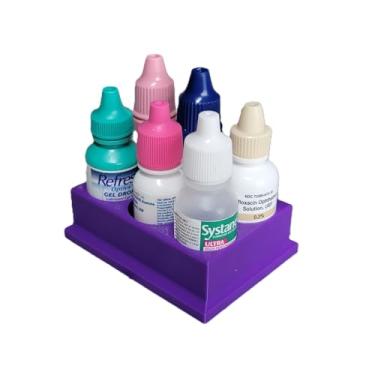 Imagem de Znet3D Organizador e armazenamento de frascos de colírio – Suporte de 6 compartimentos (Roxo)