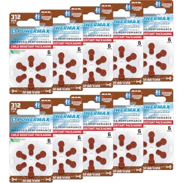 Imagem de Powermax Baterias premium de zinco-ar para aparelho auditivo, tamanho 312, 64 unidades