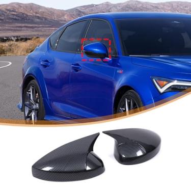 Imagem de Acabamento da capa do espelho retrovisor externo compatível com Acura Integra 2023 2024, capas de proteção do espelho retrovisor moldagem lateral da porta acabamentos de decoração externa (versão